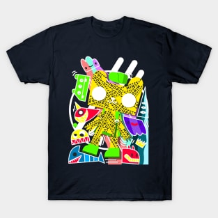 Yellow Cat Doodle Zone KEESHEE T-Shirt